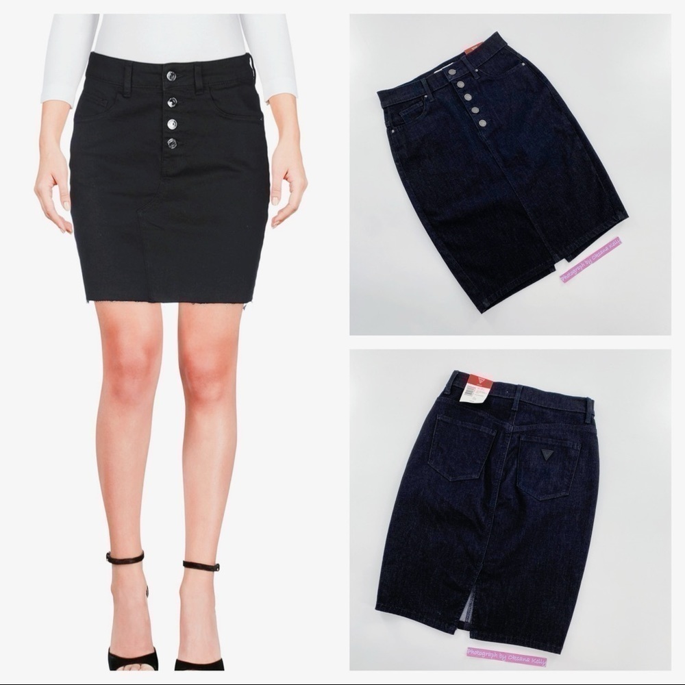 GUESS Black Cotton blend Skirt Sz 27